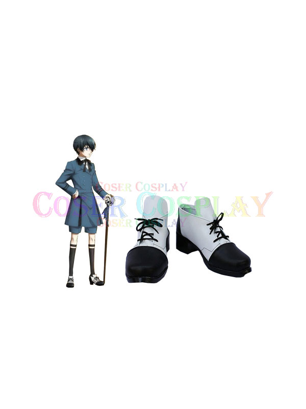 1206 Black Butler Ciel Phantomhive Blue Anime Cosplay Boots